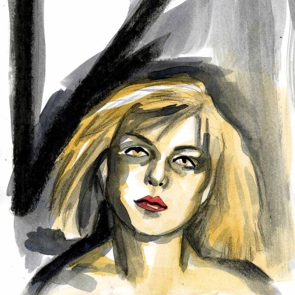 original art, sale, Blondie, 8.5 by 11, acid free paper, watercolor - Picture 3 of 4